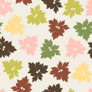 Seamless vector pattern with stylized autumn leaves N5