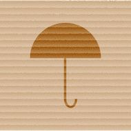 Umbrella Flat modern web button and space for your text