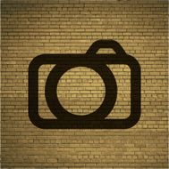 Camera Flat modern web button and space for your text N2