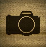 Photo camera Flat modern web button and space for your N2