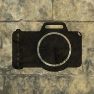Photo camera Flat modern web button and space for your N4