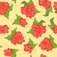 Seamless pattern with tropical flower