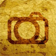 Camera Flat modern web button and space for your text N5