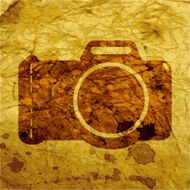 Photo camera Flat modern web button and space for your N5