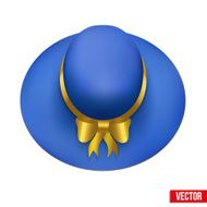 Vintage blue Fashion Hat Vector Illustration N2