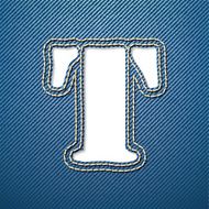 Denim jeans letter T