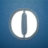 Denim jeans letter O