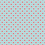 Romantic seamless pattern with hearts Vector illustration Background