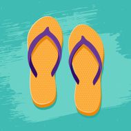 Orange flip flops