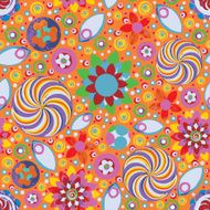 Circle abstract beautiful flower seamless pattern Vector N2
