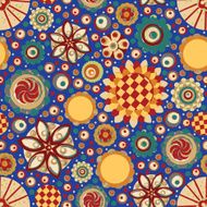 Circle abstract beautiful flower seamless pattern Vector N11