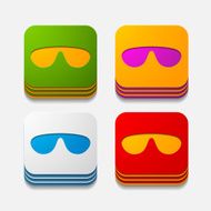 square button sunglasses N21