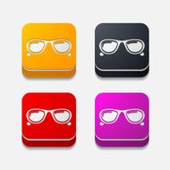square button sunglasses N22