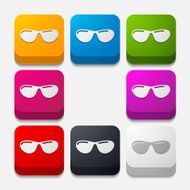 square button sunglasses N23