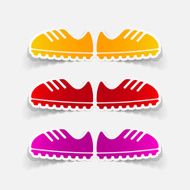 realistic design element sneakers N24