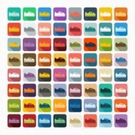 Flat design sneakers N3