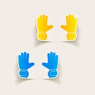 realistic design element gloves N19