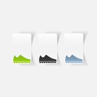 realistic design element sneakers N26