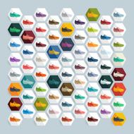 Flat design sneakers N5
