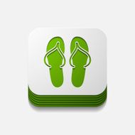 square button slippers N8