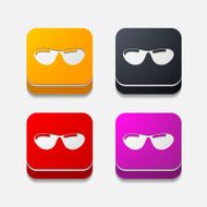 square button sunglasses N25