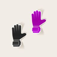 realistic design element gloves N22