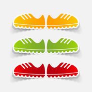 realistic design element sneakers N28