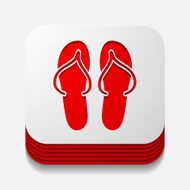 square button slippers N9