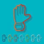 Flat design gloves N4