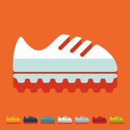 Flat design sneakers N6