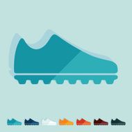 Flat design sneakers N7