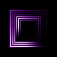 Purple neon square vector background