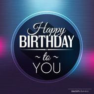 Birthday card in bright colors