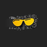 Drawing business formulas sunglasses N13