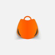 Realistic paper sticker handbag N4