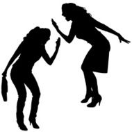 Vector silhouettes of businesswoman N4
