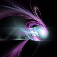 Digital Fractal on Black N116