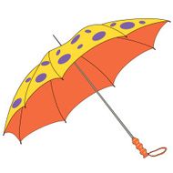 colored umbrella isolated on white background