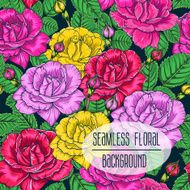 Seamless Floral Pattern with Roses N6