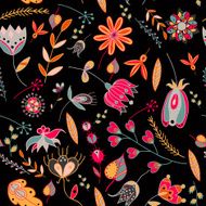 Seamless pattern on the black background