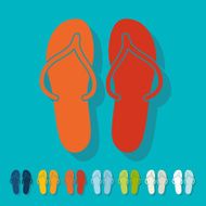 Flat design slippers N8