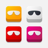 square button sunglasses N26