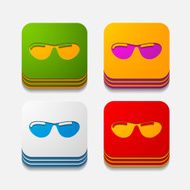 square button sunglasses N28