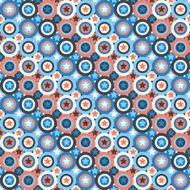 Seamless circle star pattern