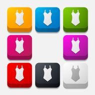 square button swimsuit N6