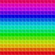 Colorized Pattern Tetrahedral Mosaic