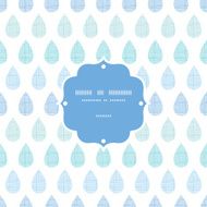 Abstract textile blue rain drops stripes seamless pattern background