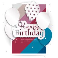 Vector birthday card with balloons and text N21