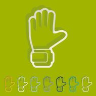 Flat design gloves N5