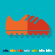 Flat design sneakers N9